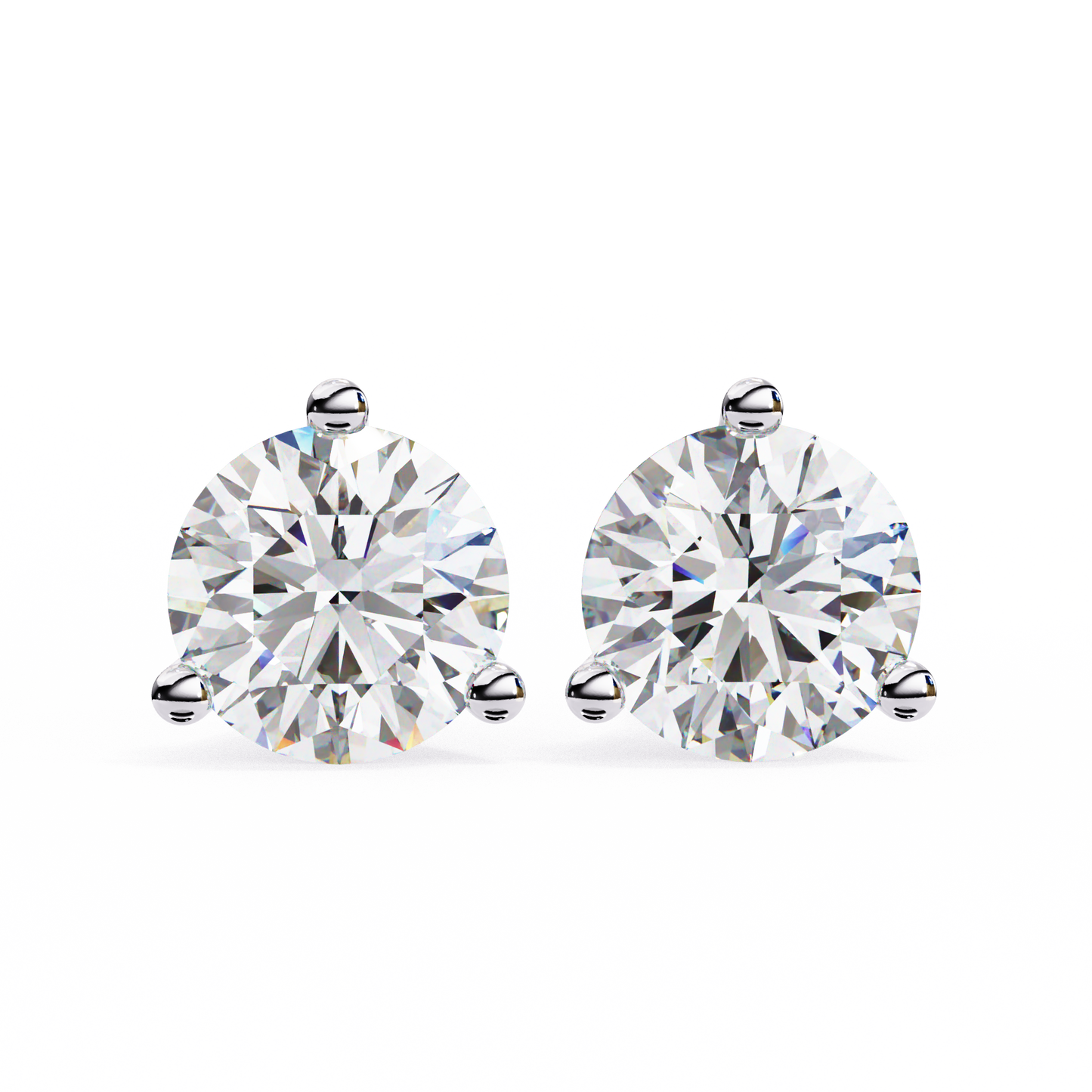 lab grown diamond | moissanite Jewellery Royal Whisper Lab Grown Diamond OR Moissanite Stud Earrings Silver by Rabbito Jewels