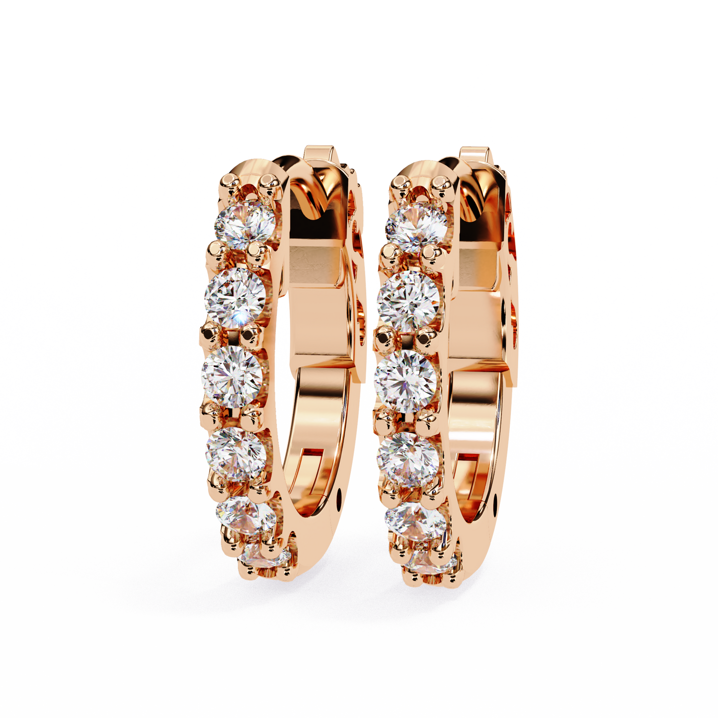lab grown diamond | moissanite Jewellery Gilded Age Lab Grown Diamond OR Moissanite Earrings Rose Gold 14K by Rabbito Jewels