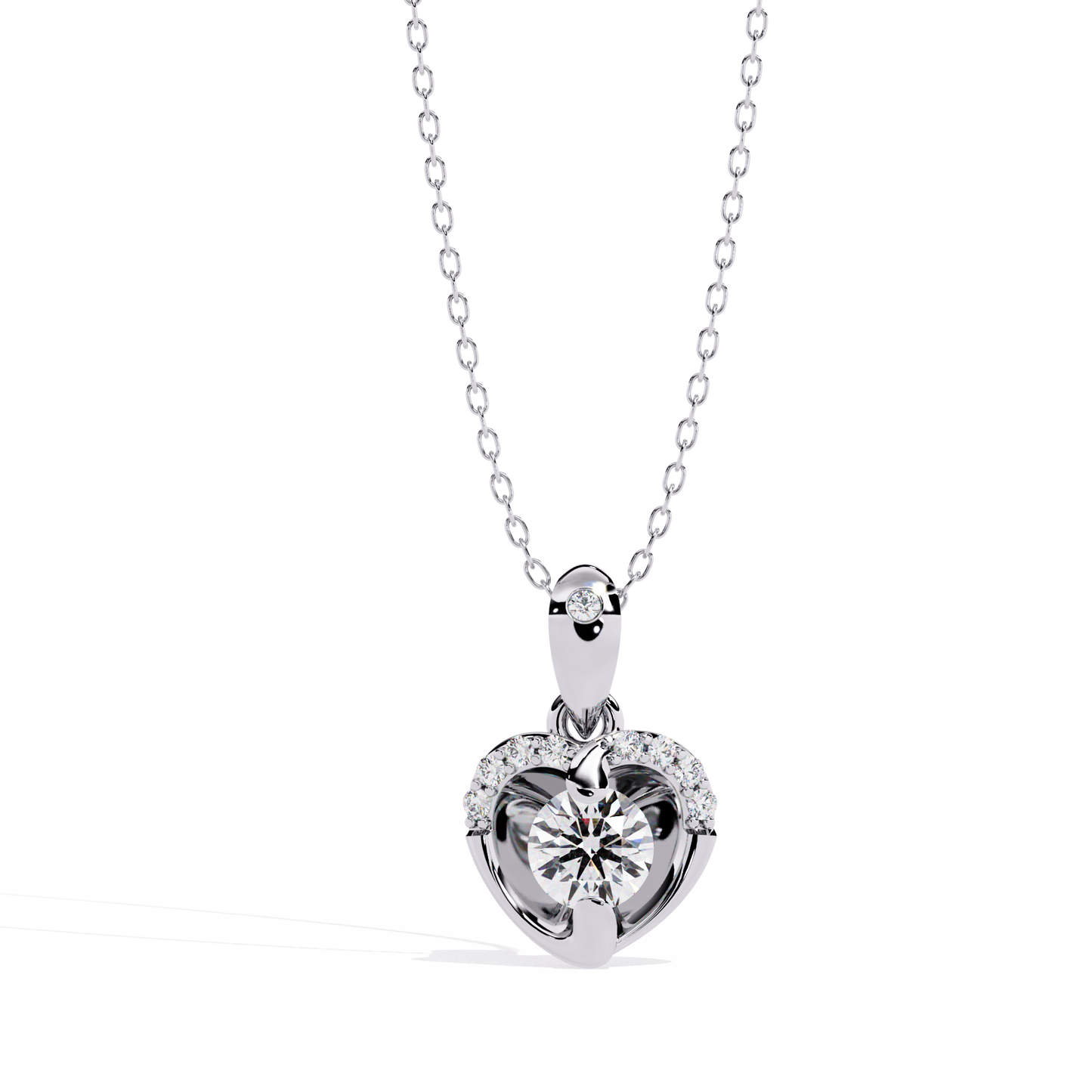 lab grown diamond | moissanite Jewellery Gasica Lab Grown Diamond OR Moissanite Pendant White Gold 18K by Rabbito Jewels