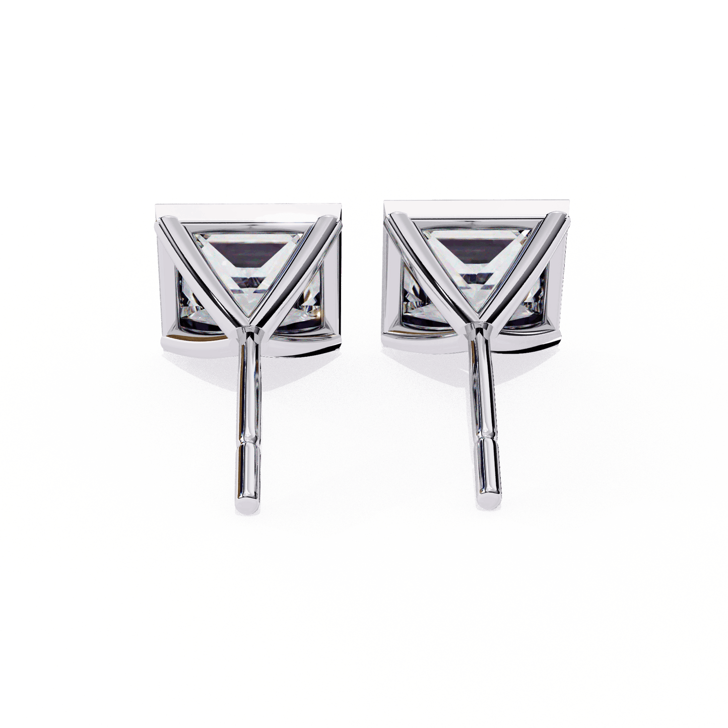 lab grown diamond | moissanite Jewellery Billionaires Cut Lab Grown Diamond OR Moissanite Stud Earrings by Rabbito Jewels