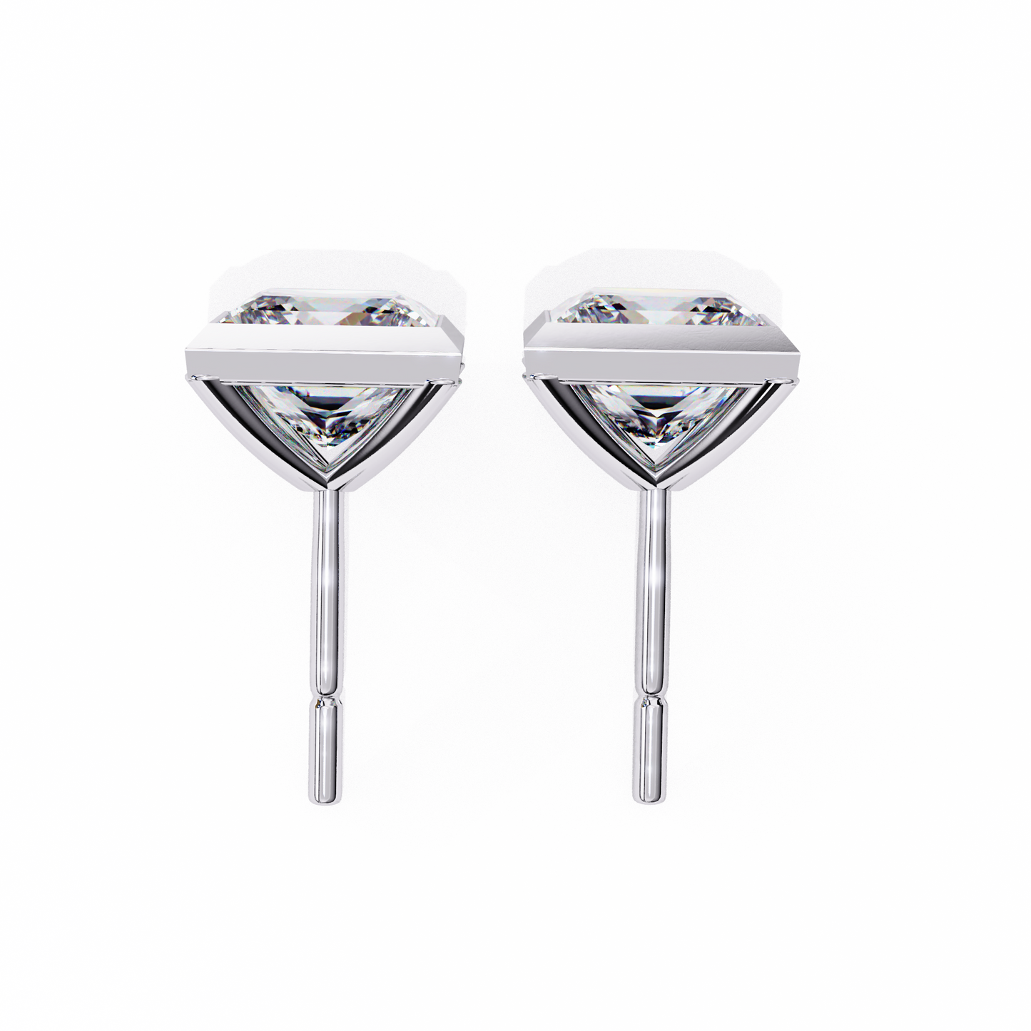lab grown diamond | moissanite Jewellery Billionaires Cut Lab Grown Diamond OR Moissanite Stud Earrings by Rabbito Jewels