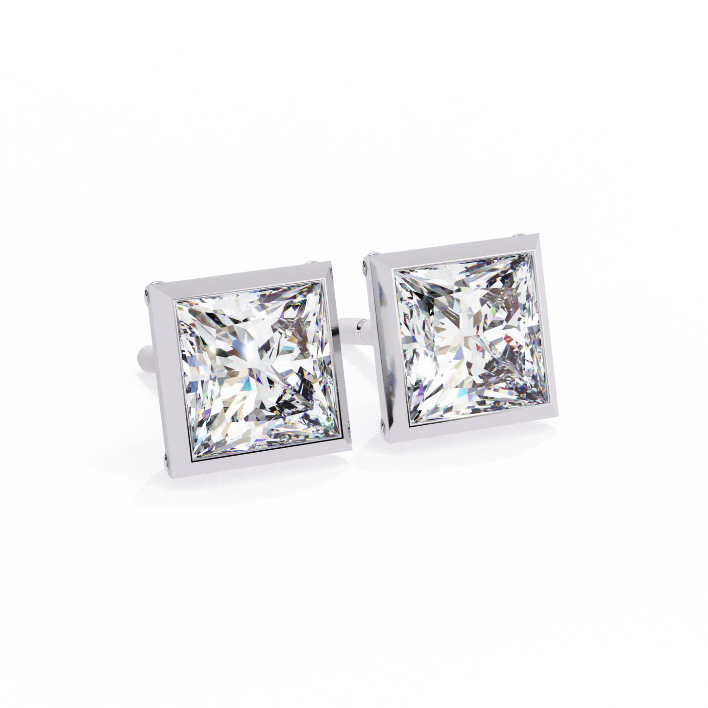 lab grown diamond | moissanite Jewellery Billionaires Cut Lab Grown Diamond OR Moissanite Stud Earrings by Rabbito Jewels