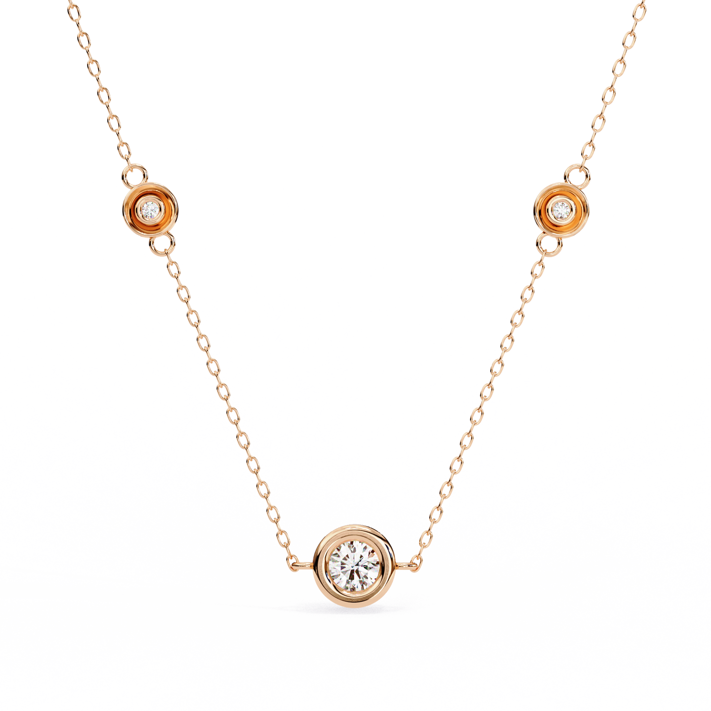 lab grown diamond | moissanite Jewellery Triana Lab Grown Diamond OR Moissanite Pendant Rose Gold 18K by Rabbito Jewels