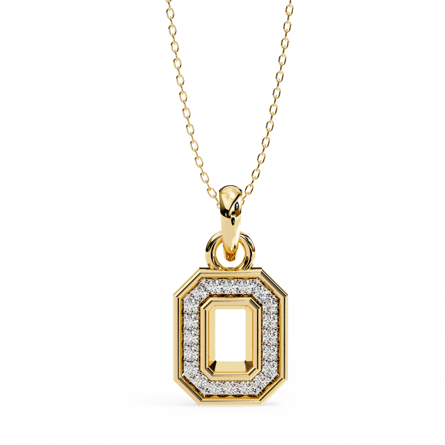 lab grown diamond | moissanite Jewellery Spray Lab Grown Diamond OR Moissanite Pendant Yellow Gold 18K by Rabbito Jewels