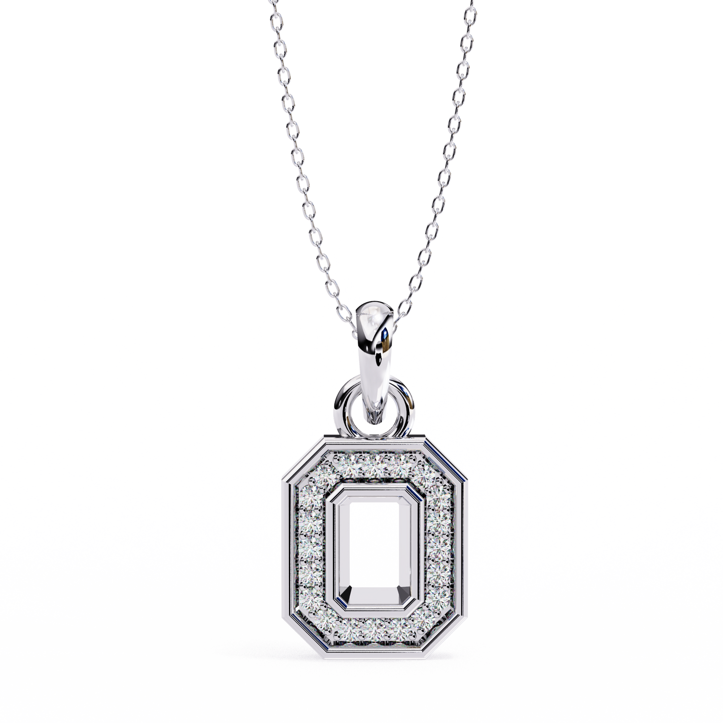 lab grown diamond | moissanite Jewellery Spray Lab Grown Diamond OR Moissanite Pendant White Gold 14K by Rabbito Jewels