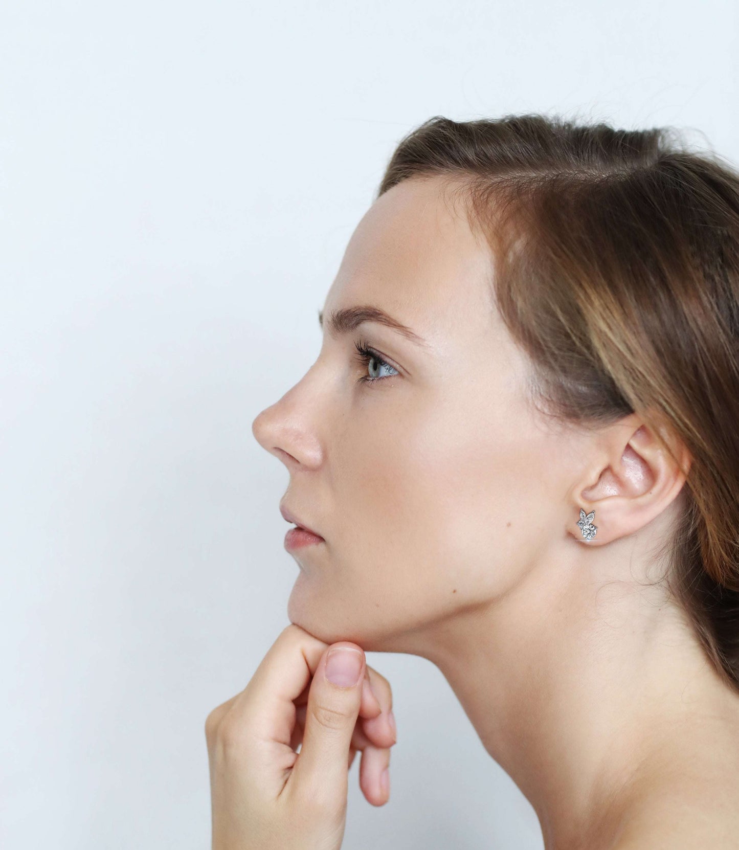 Stellar Symphony Rabbit Earrings lab grown diamond and moissanite diamond by Rabbito Jewels