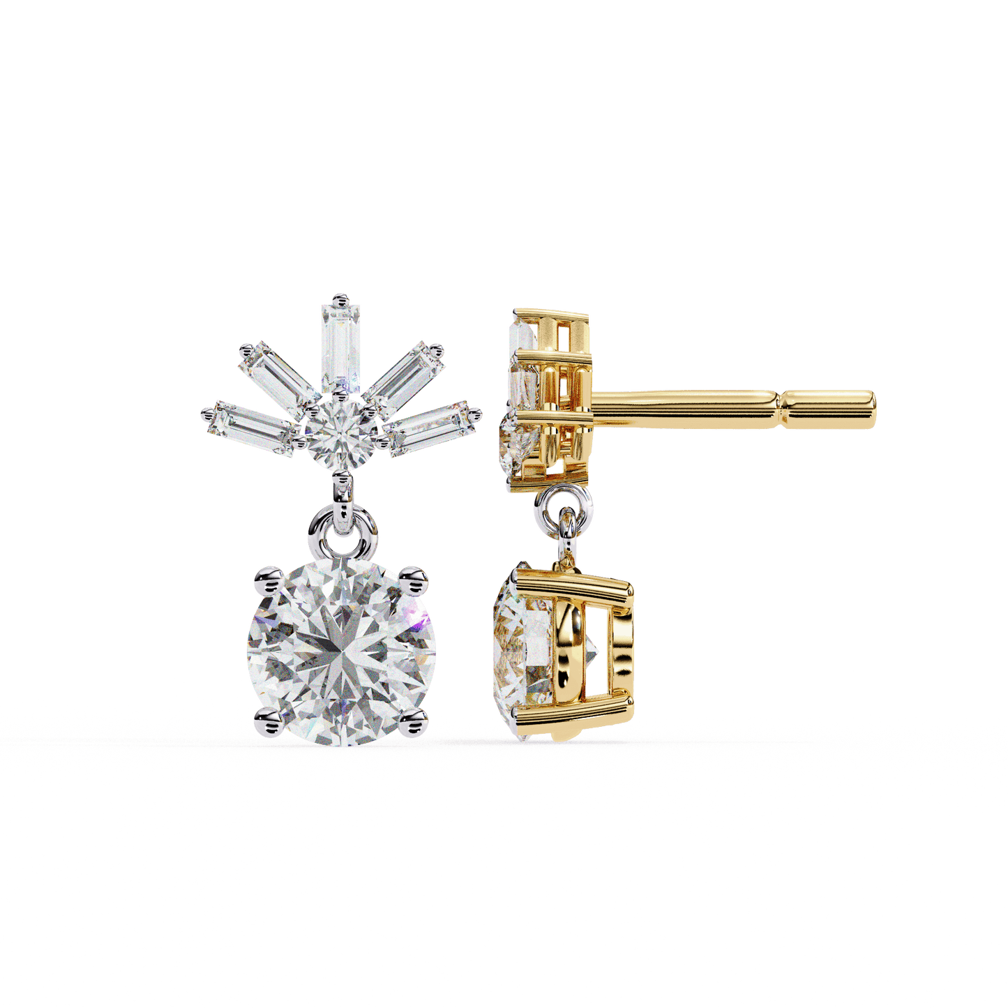 lab grown diamond | moissanite Jewellery Meteor Shine Lab Grown OR Moissanite Earrings by Rabbito Jewels