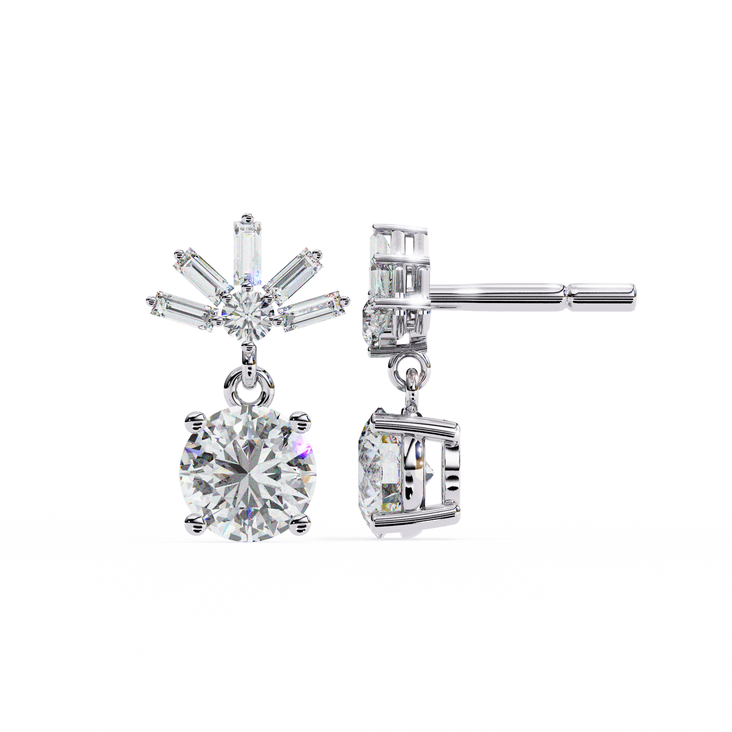 lab grown diamond | moissanite Jewellery Meteor Shine Lab Grown OR Moissanite Earrings by Rabbito Jewels