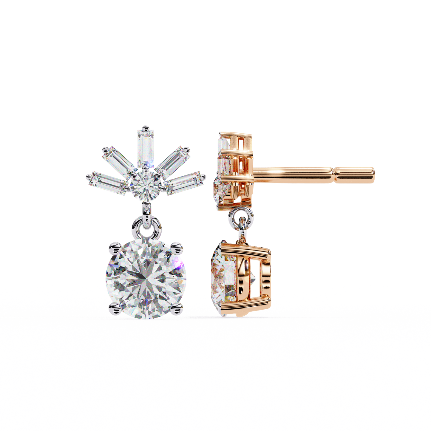 lab grown diamond | moissanite Jewellery Meteor Shine Lab Grown OR Moissanite Earrings by Rabbito Jewels