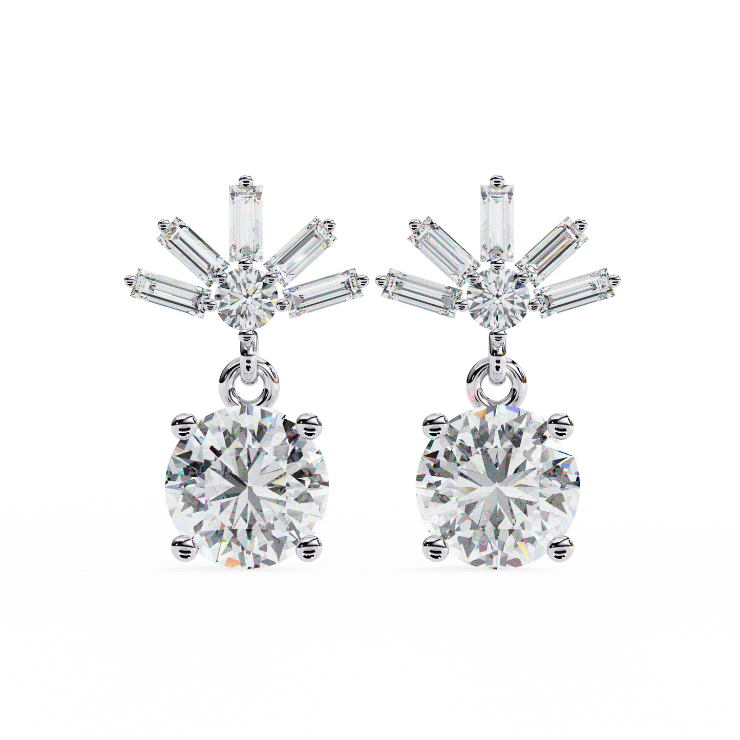lab grown diamond | moissanite Jewellery Meteor Shine Lab Grown OR Moissanite Earrings Silver by Rabbito Jewels