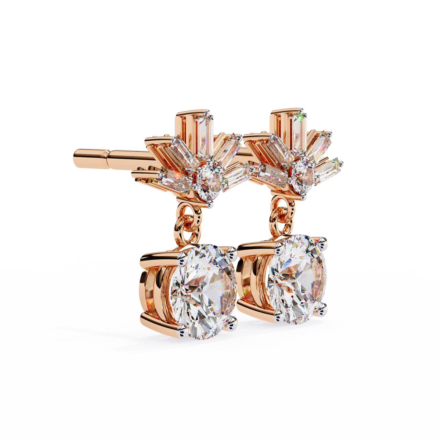 lab grown diamond | moissanite Jewellery Meteor Shine Lab Grown OR Moissanite Earrings by Rabbito Jewels