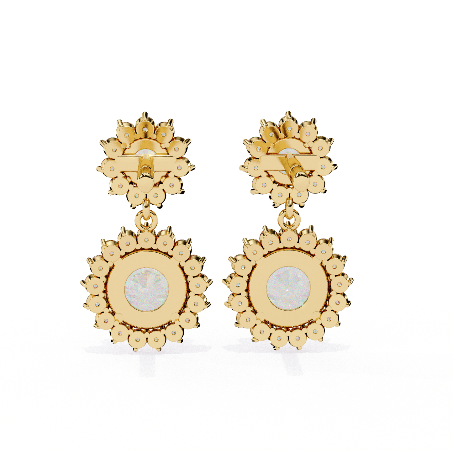 lab grown diamond | moissanite Jewellery Solar Whisper Lab Grown Diamond OR Moissanite Dangle Earrings by Rabbito Jewels
