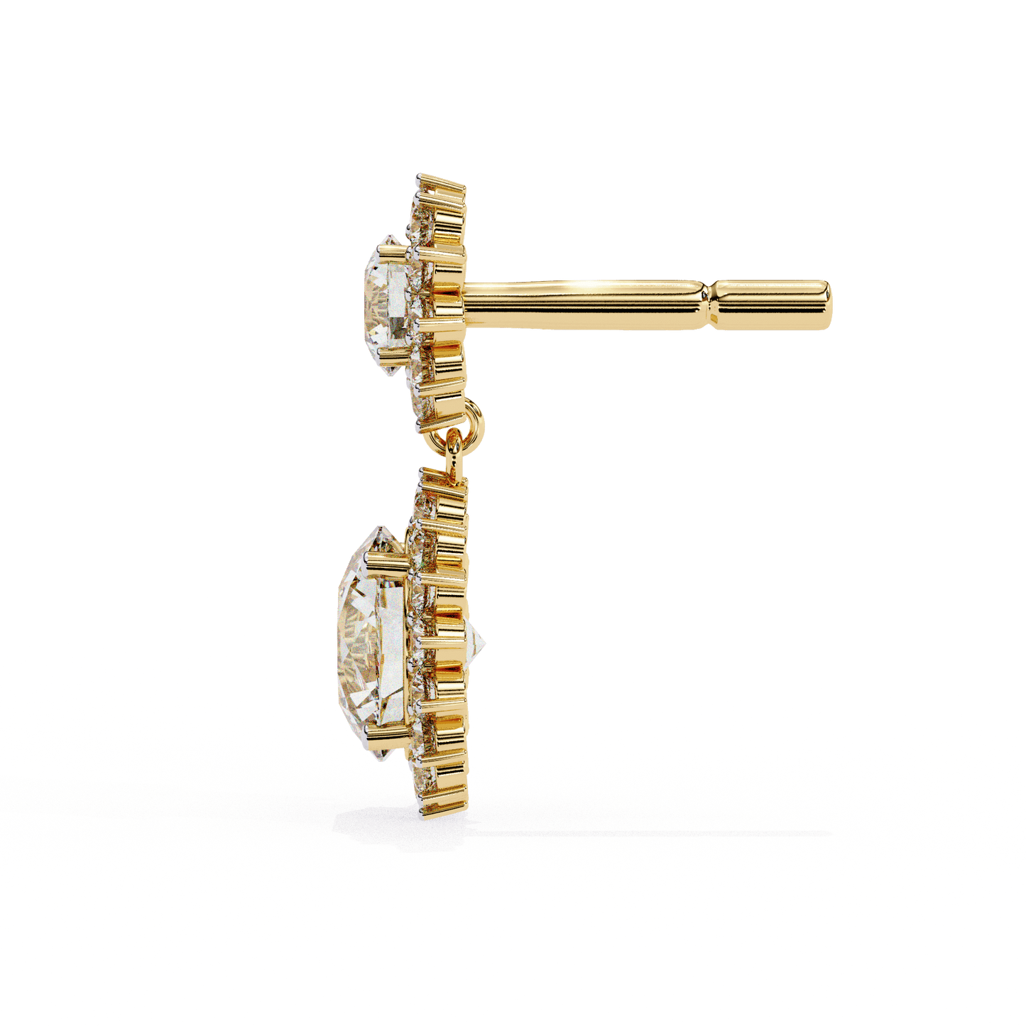 lab grown diamond | moissanite Jewellery Solar Whisper Lab Grown Diamond OR Moissanite Dangle Earrings by Rabbito Jewels