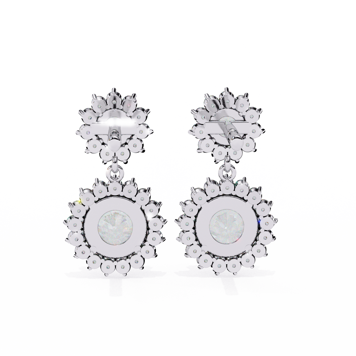 lab grown diamond | moissanite Jewellery Solar Whisper Lab Grown Diamond OR Moissanite Dangle Earrings by Rabbito Jewels
