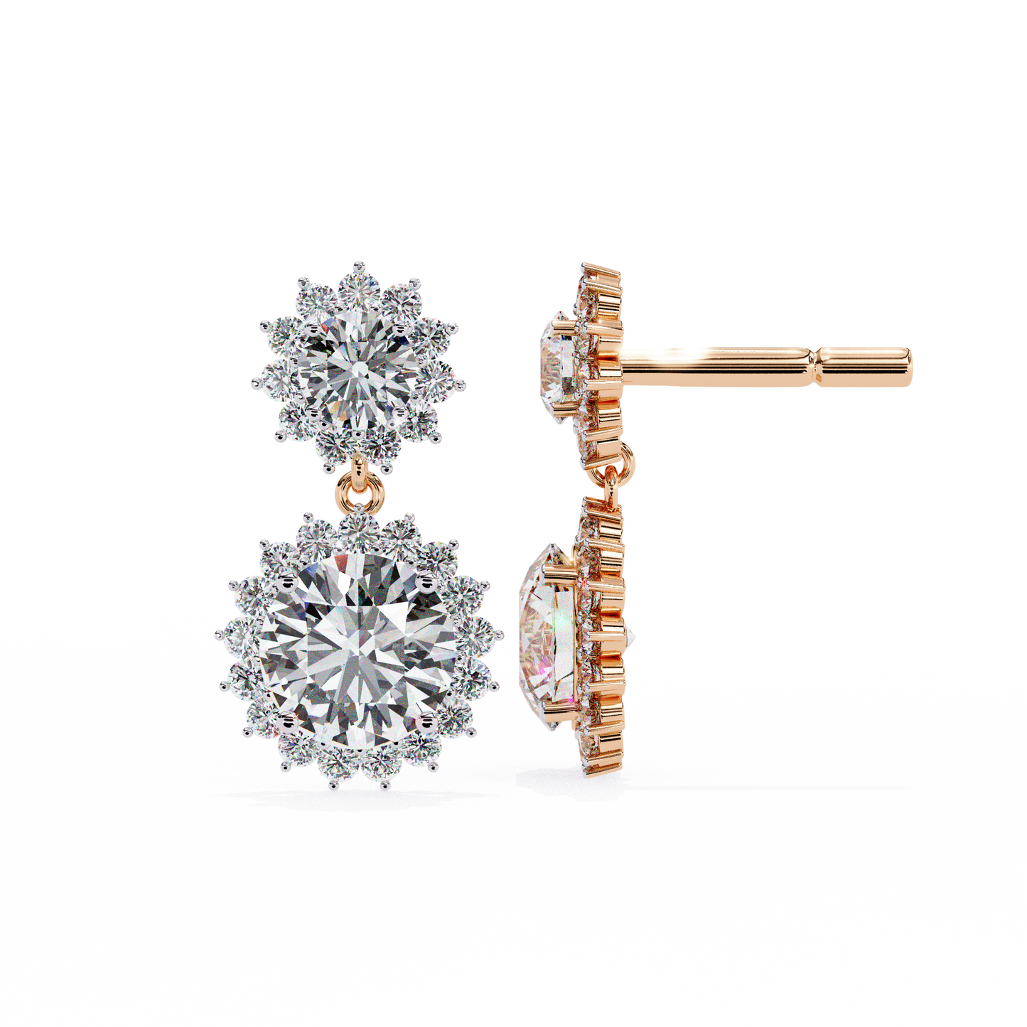 lab grown diamond | moissanite Jewellery Solar Whisper Lab Grown Diamond OR Moissanite Dangle Earrings by Rabbito Jewels