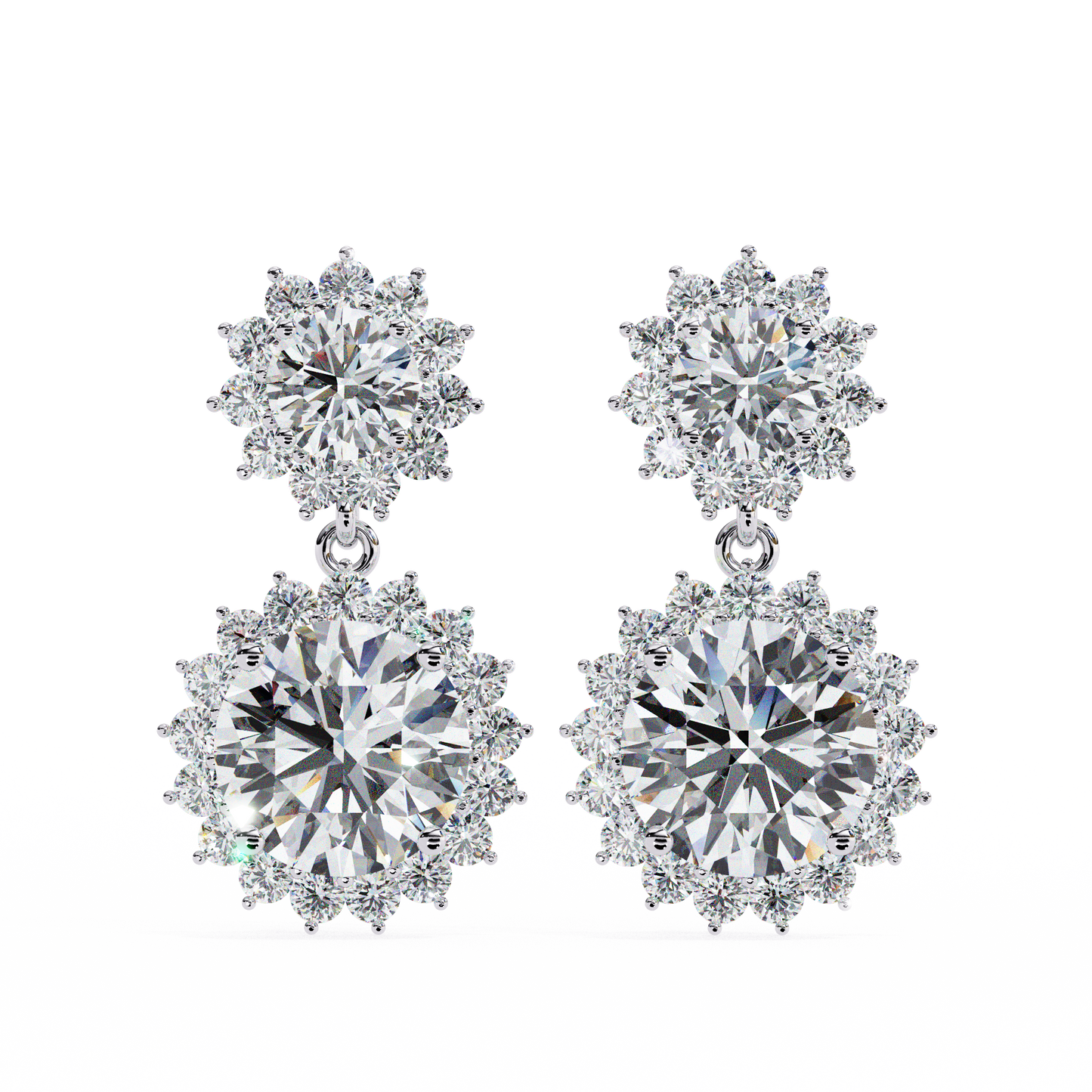 lab grown diamond | moissanite Jewellery Solar Whisper Lab Grown Diamond OR Moissanite Dangle Earrings Silver by Rabbito Jewels
