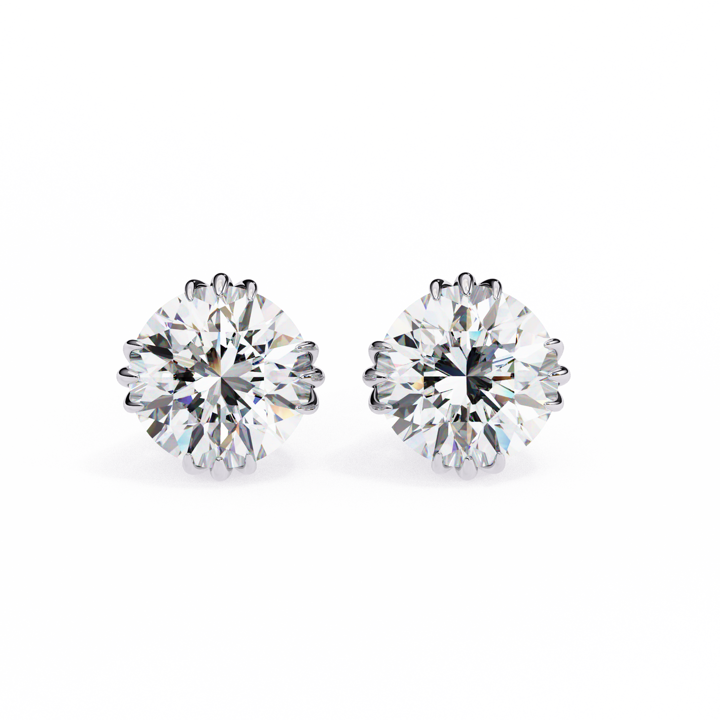 lab grown diamond | moissanite Jewellery Aurora’s Kiss Lab Grown OR Moissanite Earrings White Gold 14K by Rabbito Jewels