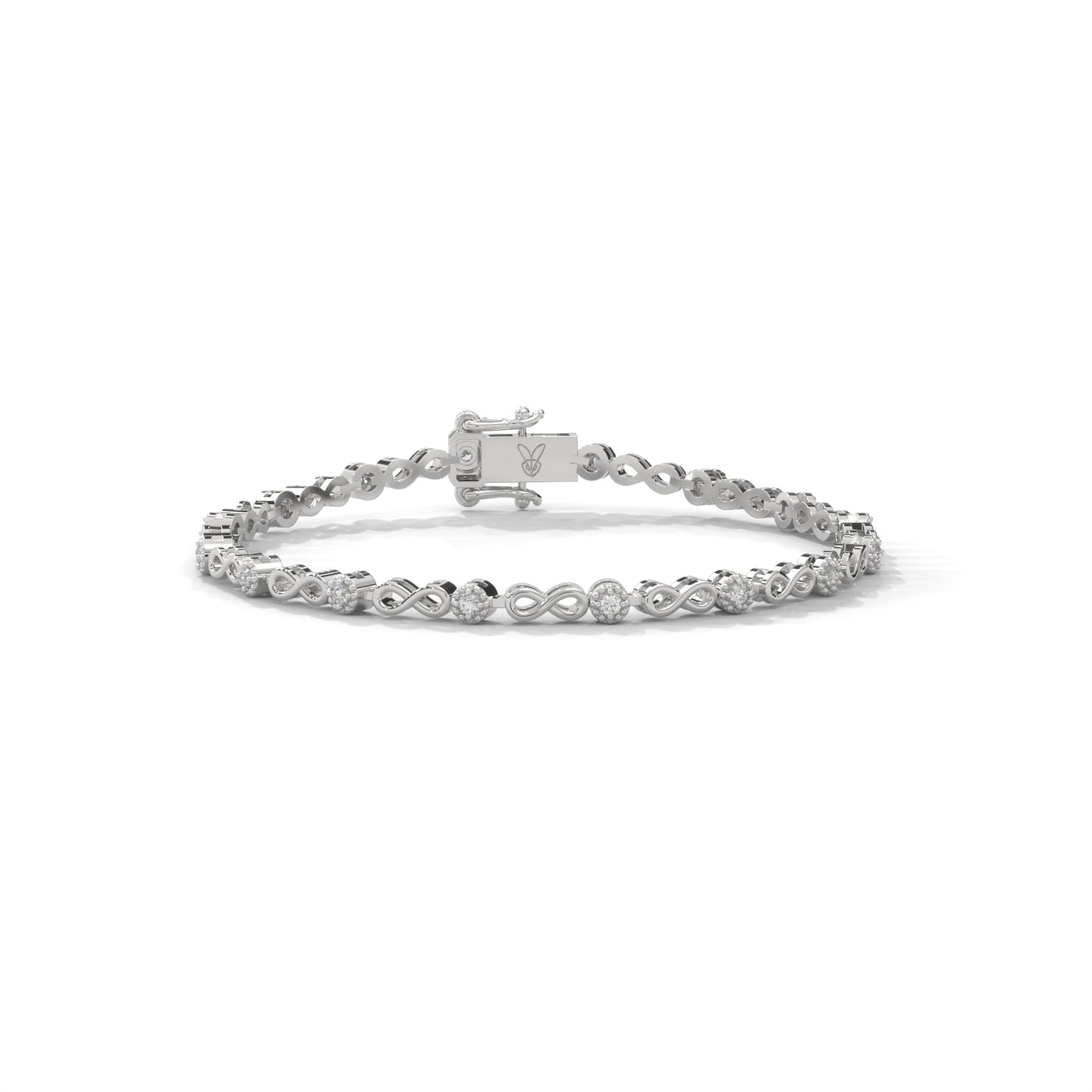 lab grown diamond | moissanite Jewellery Vintage Lab Grown Diamond OR Moissanite Bracelet White Gold 18K by Rabbito Jewels