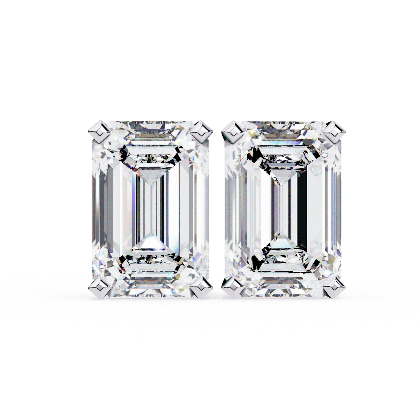 lab grown diamond | moissanite Jewellery Stardust Elegance Lab Grown Diamond OR Moissanite Stud Earrings White Gold 14K by Rabbito Jewels