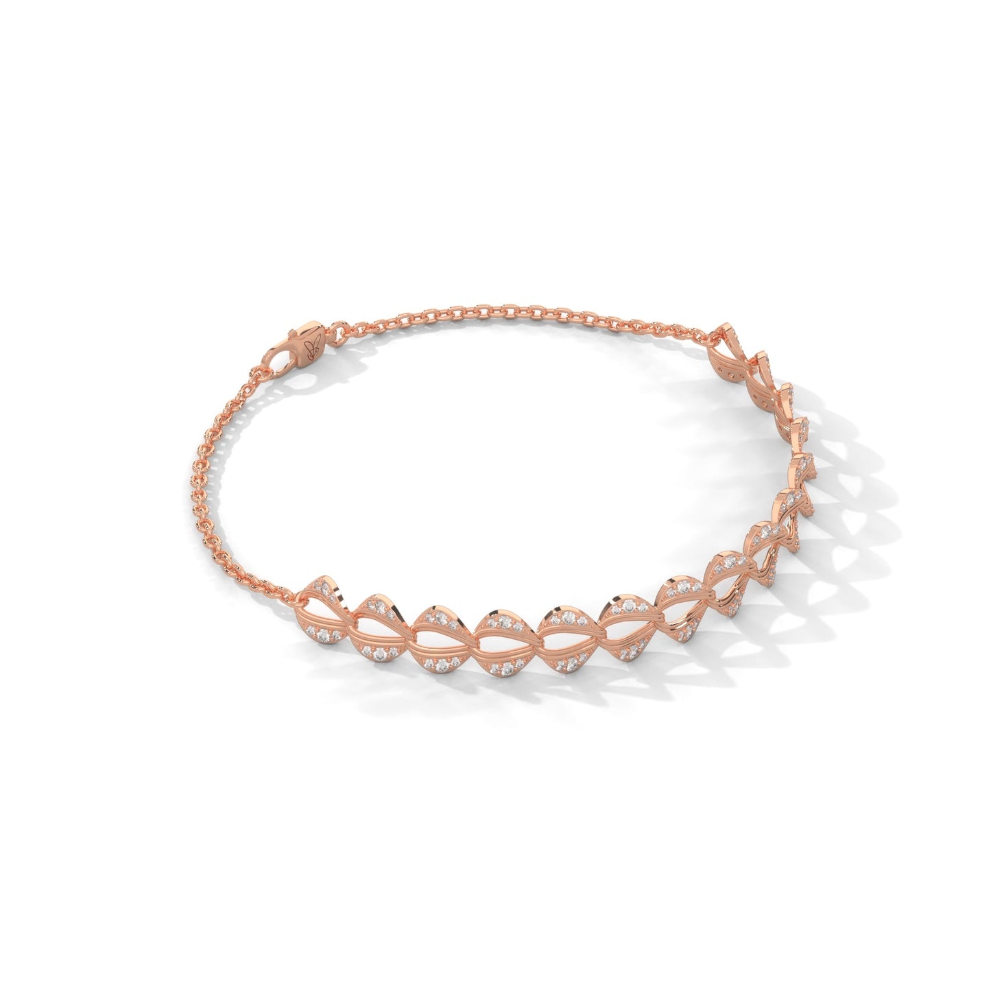 lab grown diamond | moissanite Jewellery Scalloped Lab Grown Diamond OR Moissanite Bracelet by Rabbito Jewels