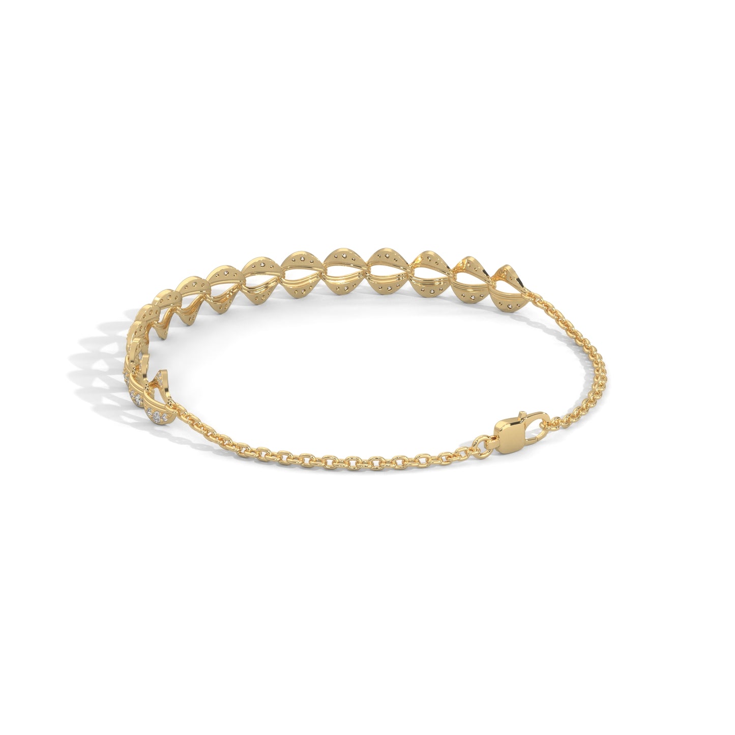 lab grown diamond | moissanite Jewellery Scalloped Lab Grown Diamond OR Moissanite Bracelet by Rabbito Jewels