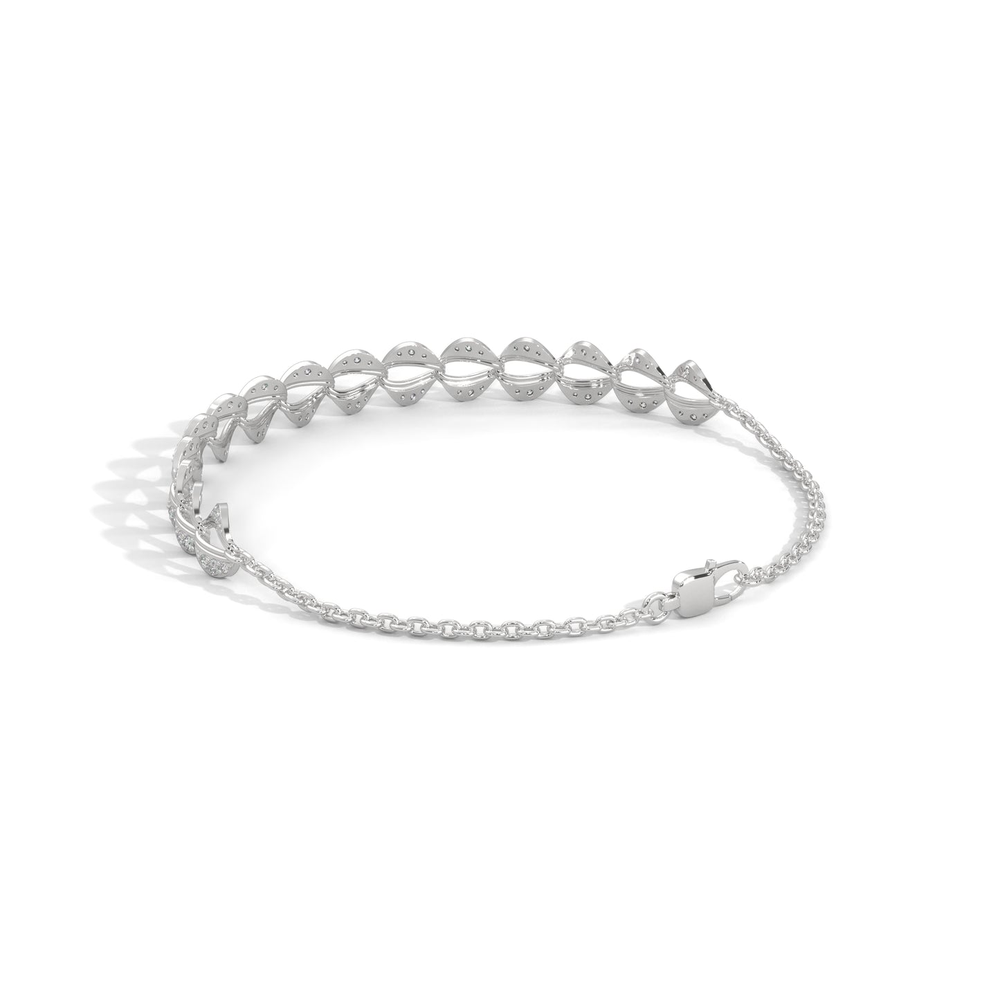 lab grown diamond | moissanite Jewellery Scalloped Lab Grown Diamond OR Moissanite Bracelet by Rabbito Jewels