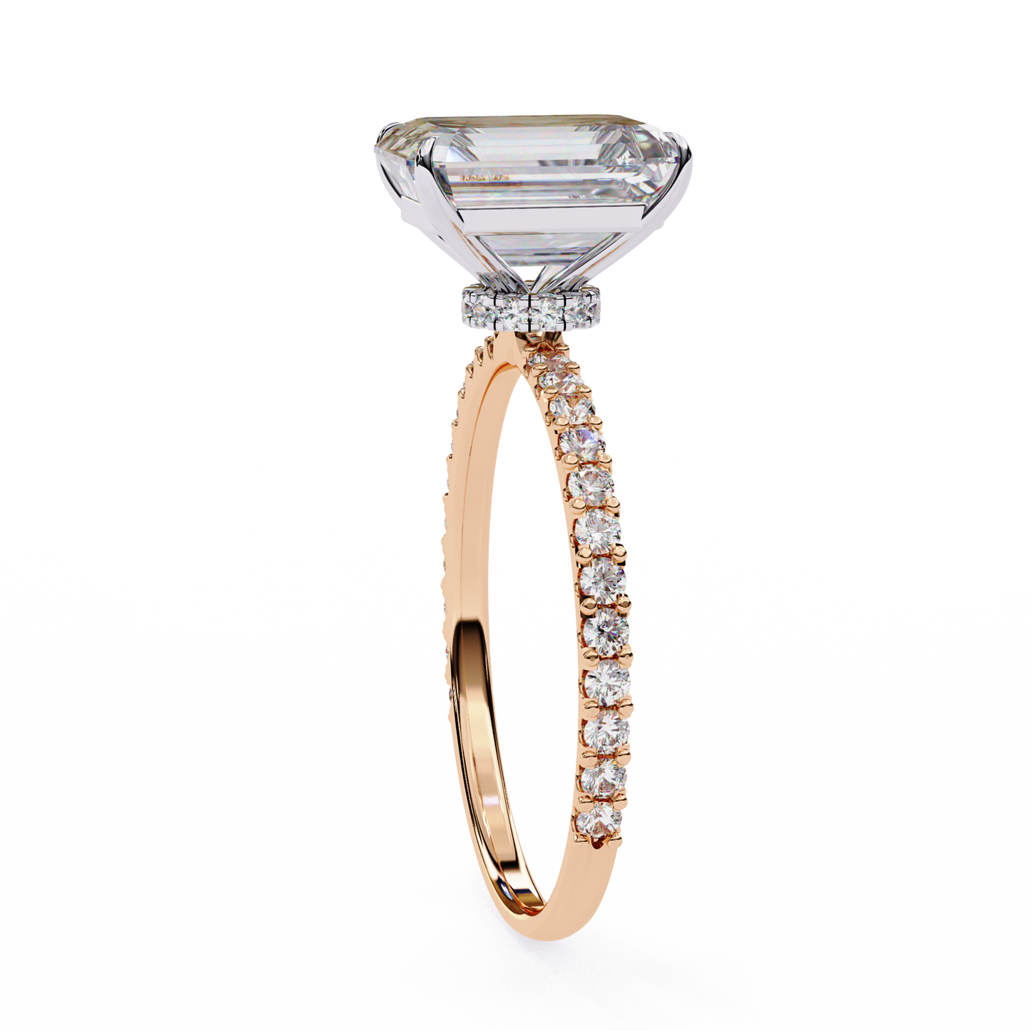 lab grown diamond | moissanite Jewellery 2.56CT Glittering Halo Lab Grown OR Moissanite Ring by Rabbito Jewels