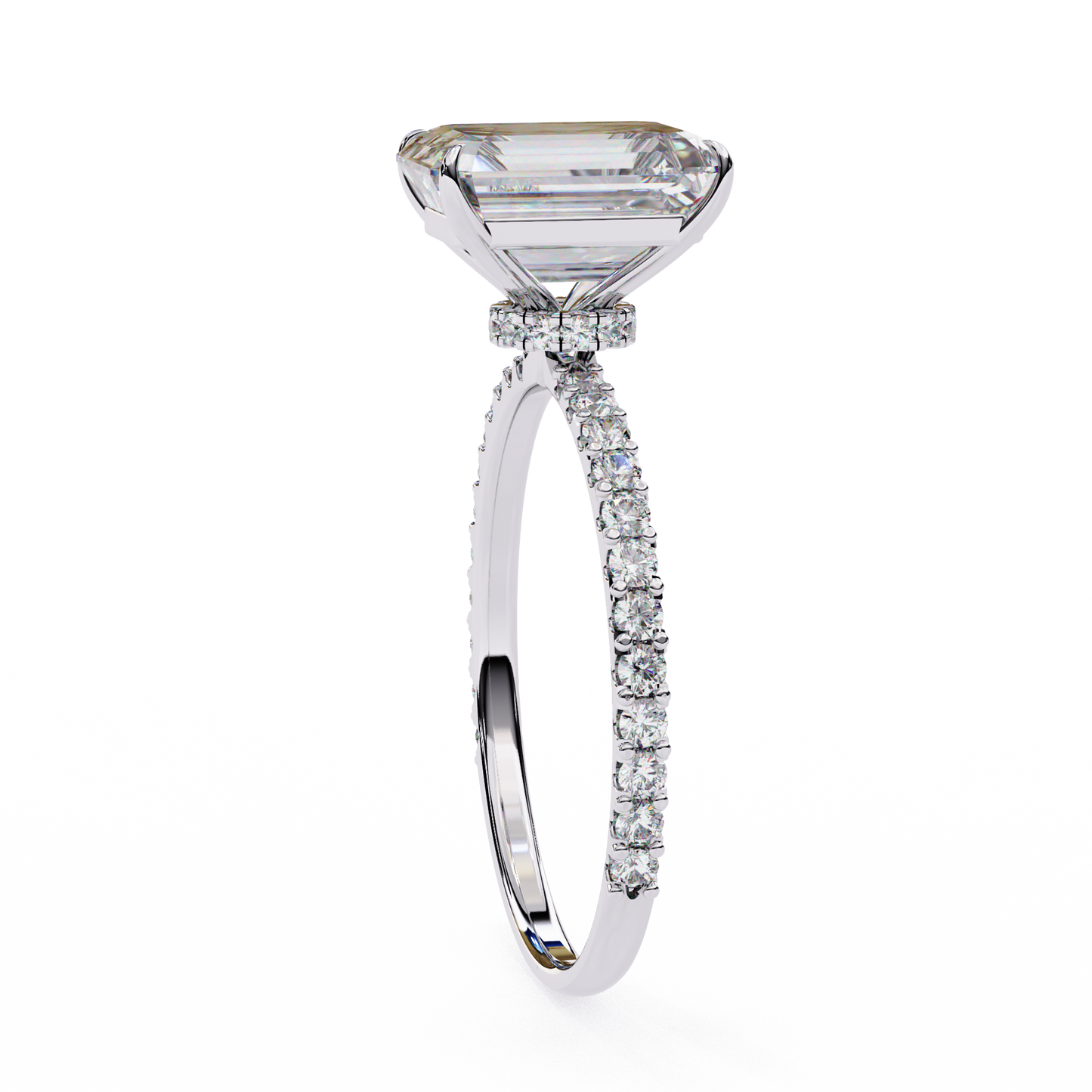 lab grown diamond | moissanite Jewellery 2.56CT Glittering Halo Lab Grown OR Moissanite Ring by Rabbito Jewels
