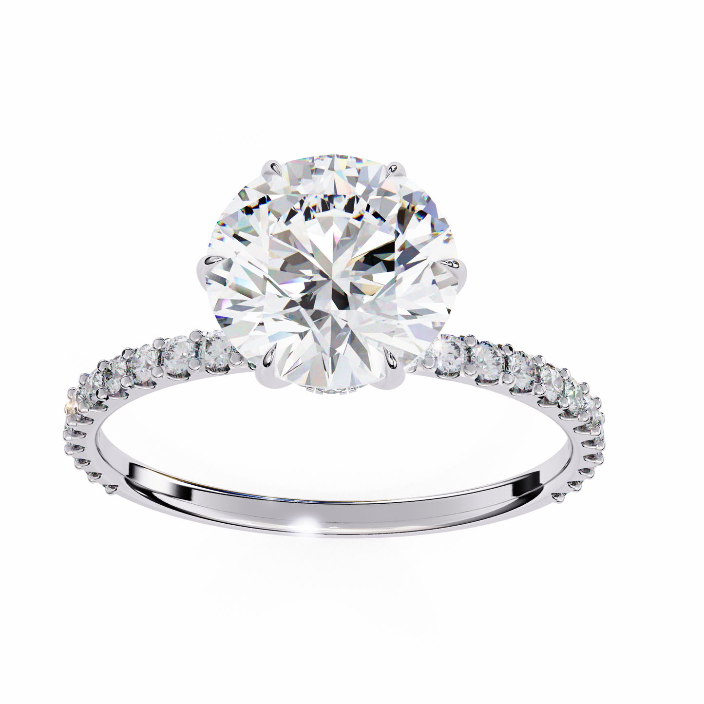 lab grown diamond | moissanite Jewellery Vogue Halo Lab Grown Diamond OR Moissanite Ring by Rabbito Jewels