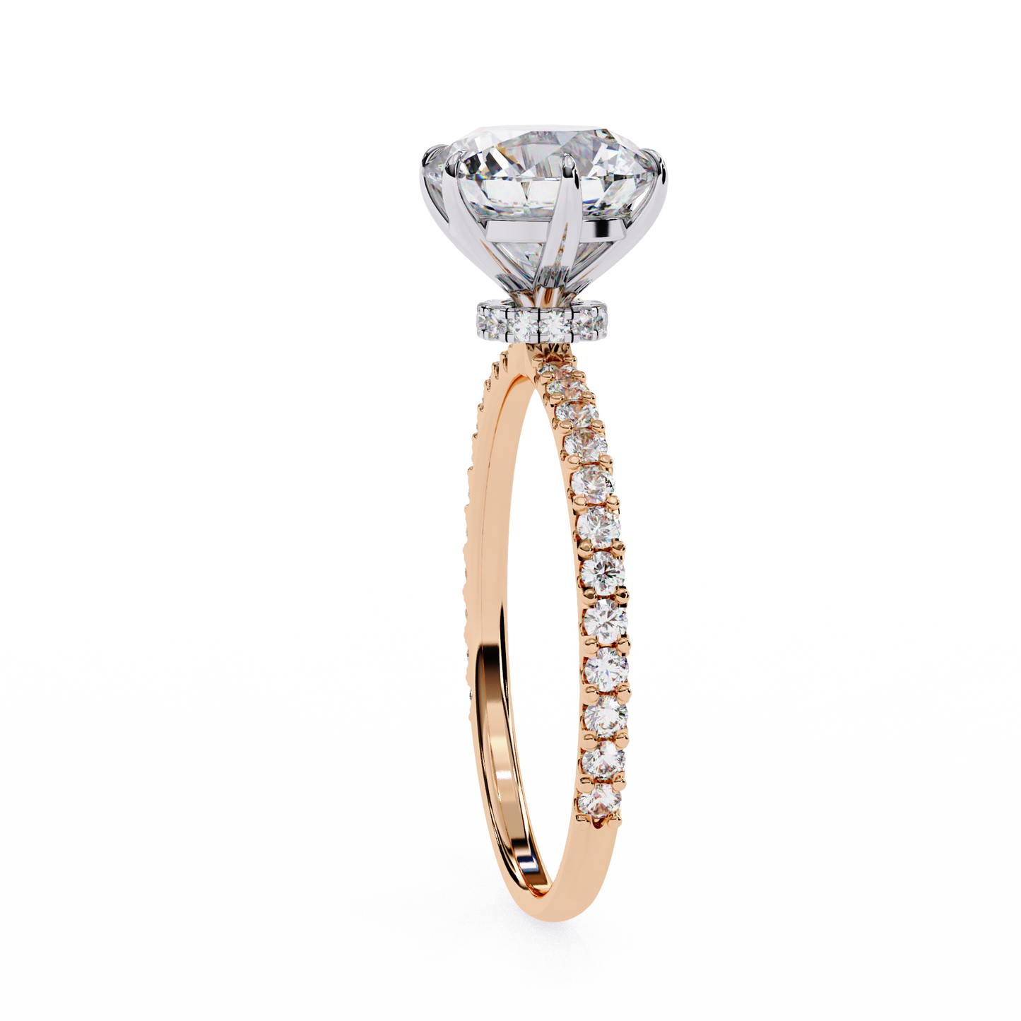 lab grown diamond | moissanite Jewellery Vogue Halo Lab Grown Diamond OR Moissanite Ring by Rabbito Jewels