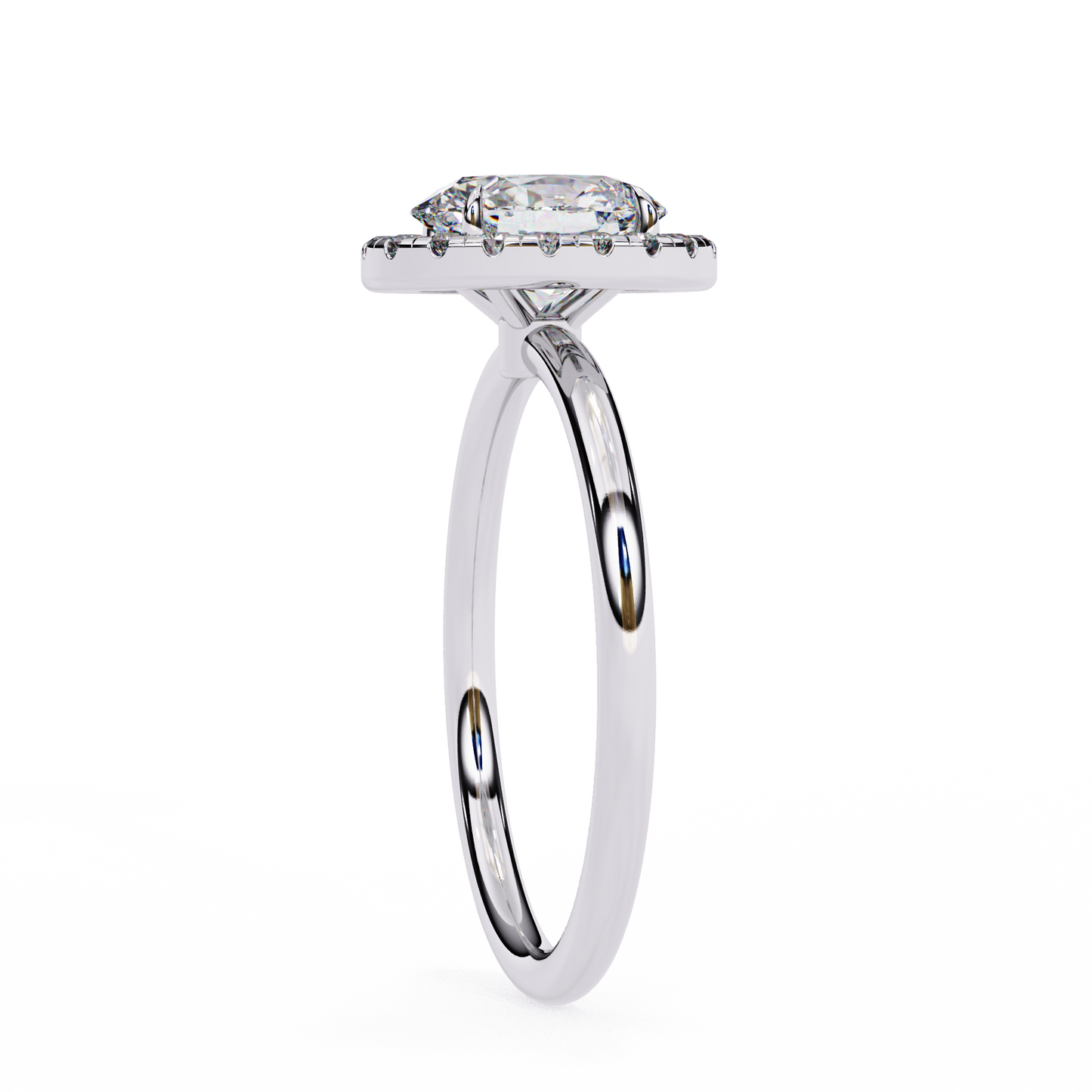 lab grown diamond | moissanite Jewellery 1.09CT Cushion Halo Lab Grown OR Moissanite Ring by Rabbito Jewels