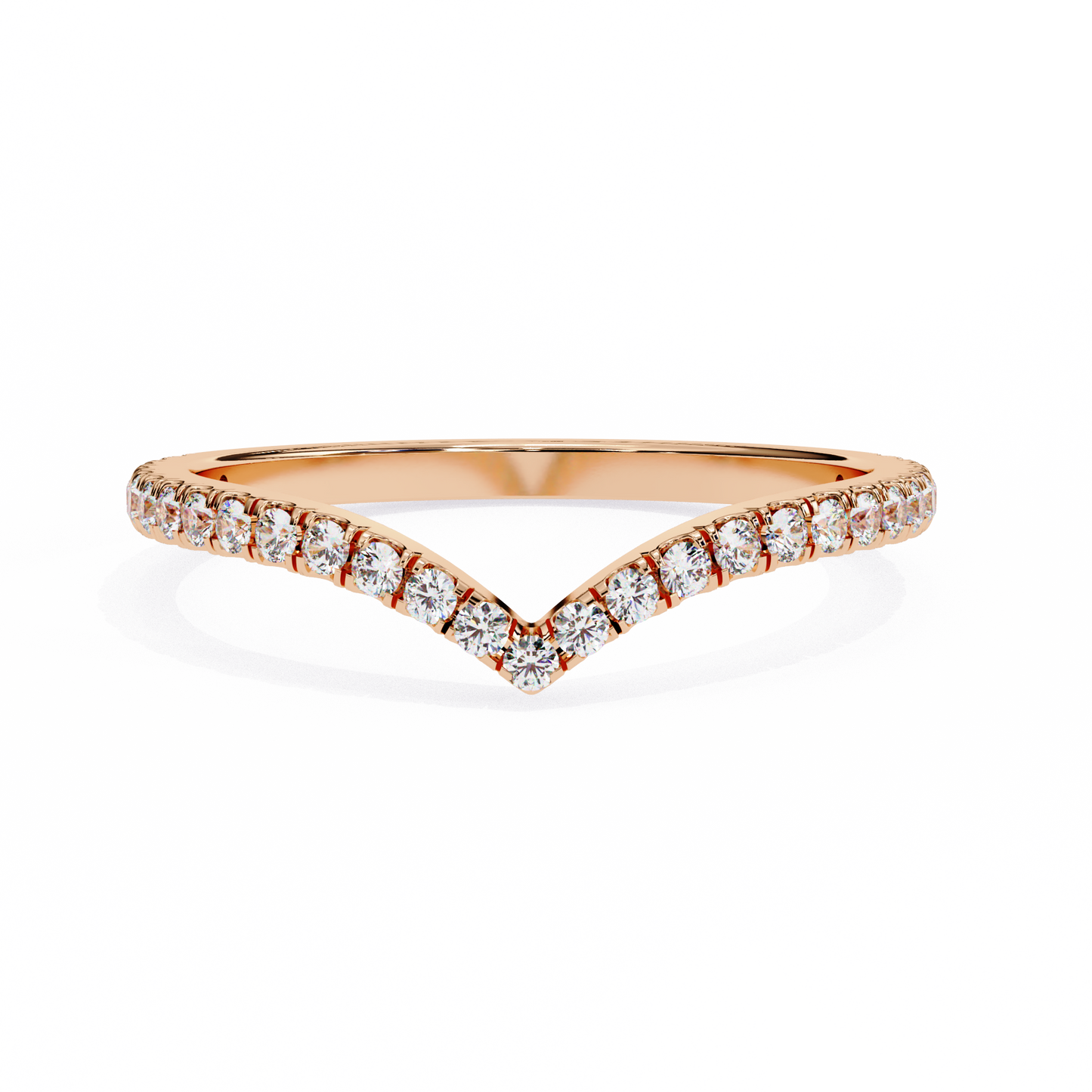 lab grown diamond | moissanite Jewellery Ellora Lab Grown Diamond OR Moissanite Ring Rose Gold 14K by Rabbito Jewels