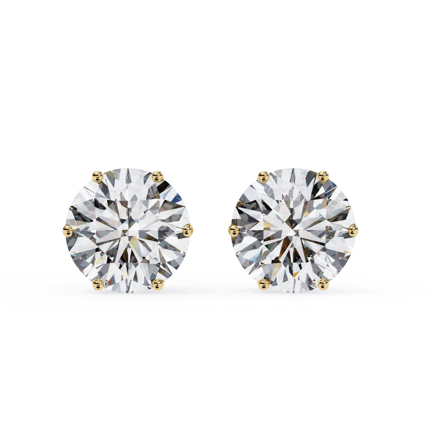 lab grown diamond | moissanite Jewellery Velvet Glow Lab Grown Diamond OR Moissanite Earrings Yellow Gold 14K by Rabbito Jewels