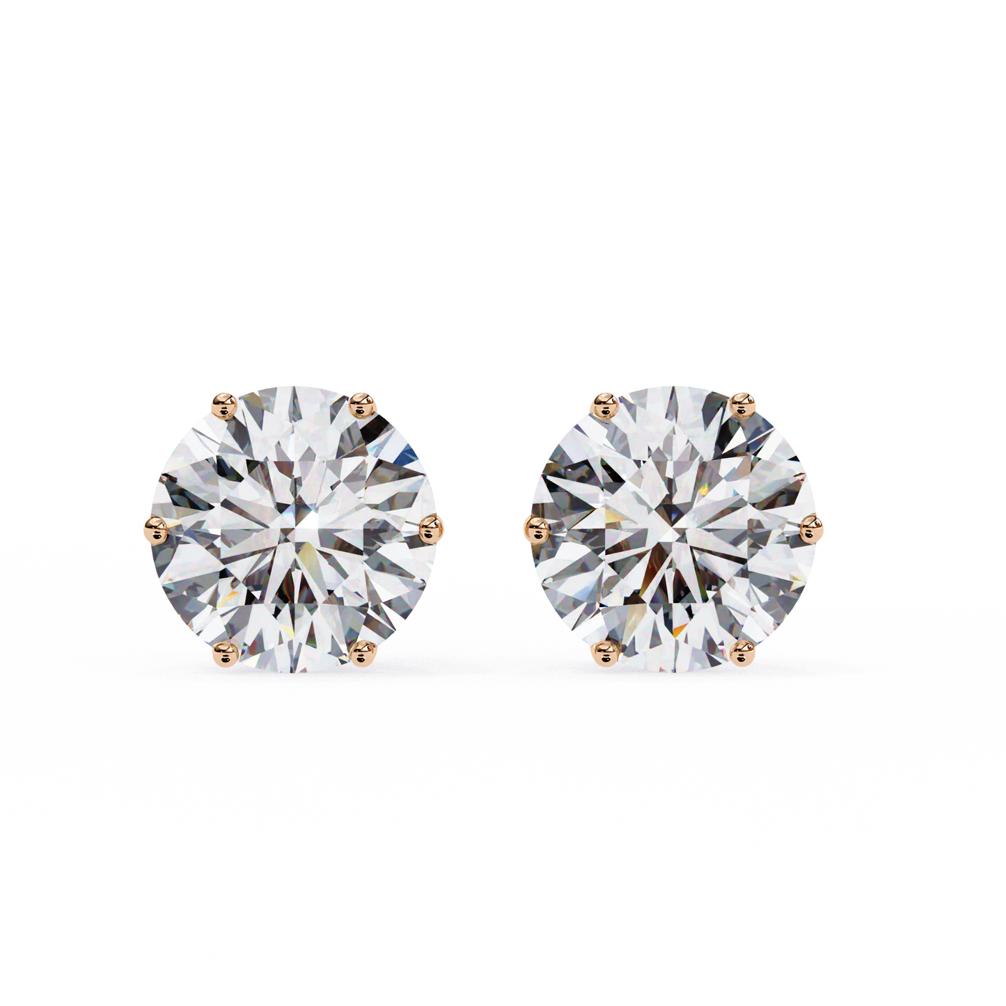 lab grown diamond | moissanite Jewellery Velvet Glow Lab Grown Diamond OR Moissanite Earrings Rose Gold 14K by Rabbito Jewels