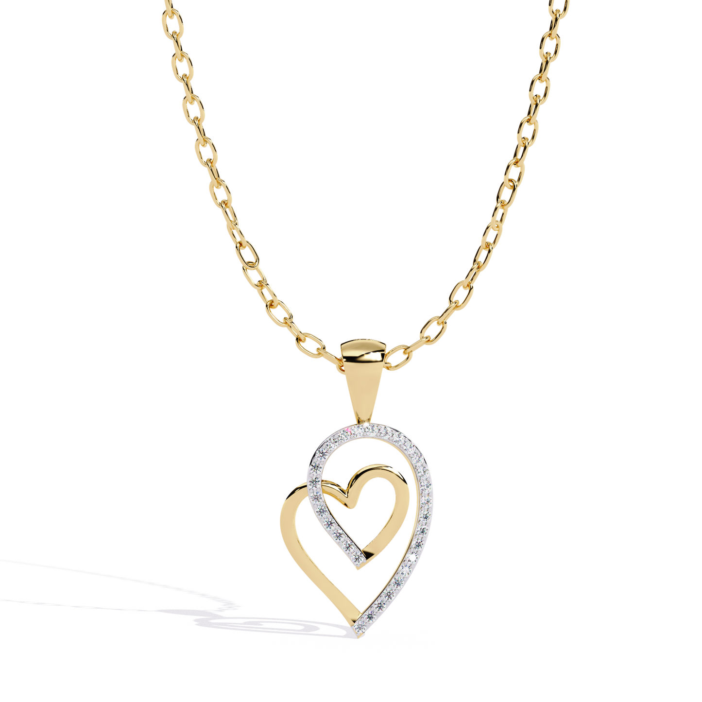 lab grown diamond | moissanite Jewellery Nine Love Lab Grown Diamond OR Moissanite Pendant Yellow Gold 14K by Rabbito Jewels