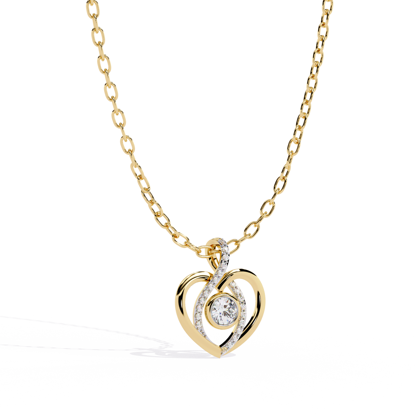 lab grown diamond | moissanite Jewellery Ice Heart Lab Grown Diamond OR Moissanite Pendant by Rabbito Jewels