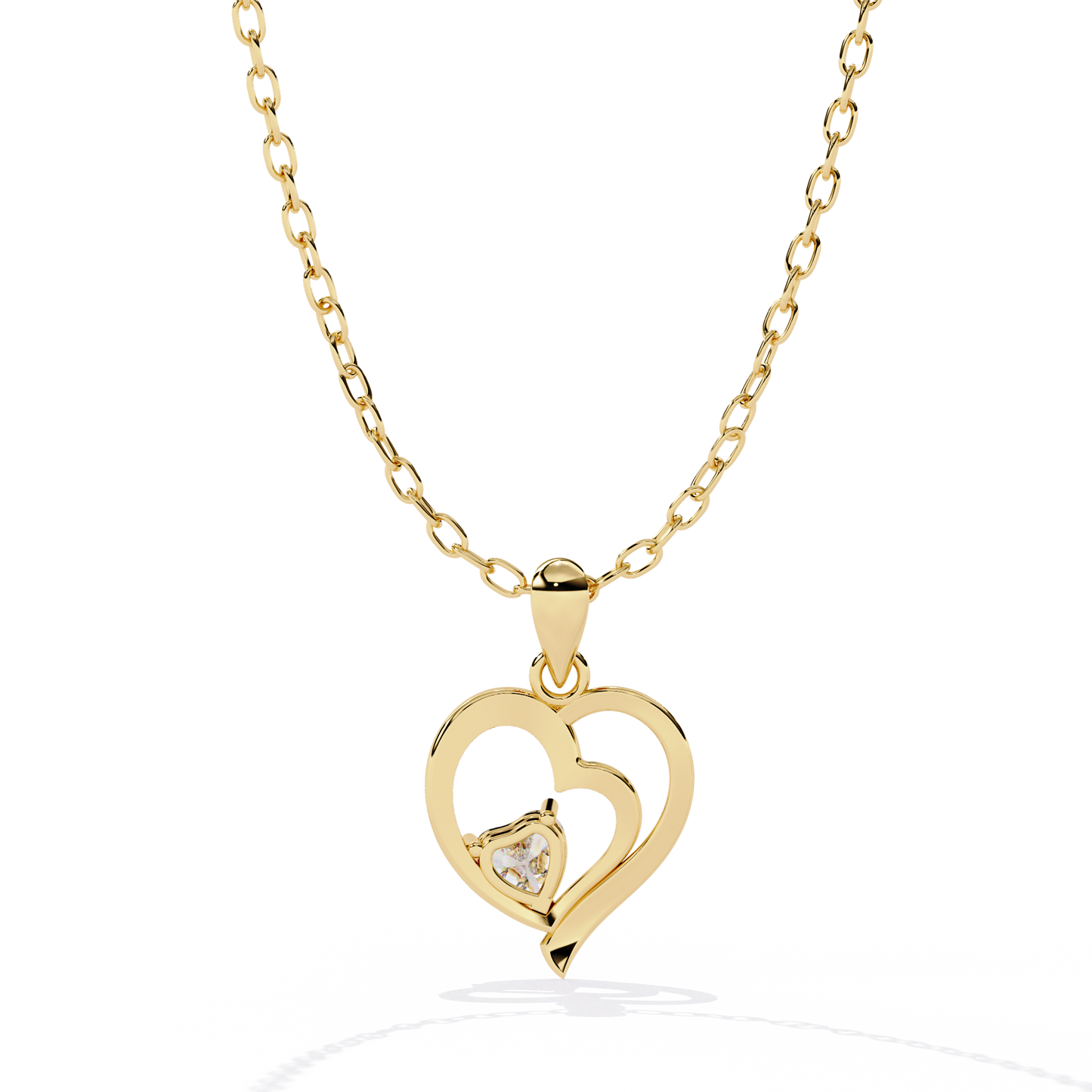 lab grown diamond | moissanite Jewellery Stunning Heart Love Lab Grown Diamond OR Moissanite Pendant by Rabbito Jewels