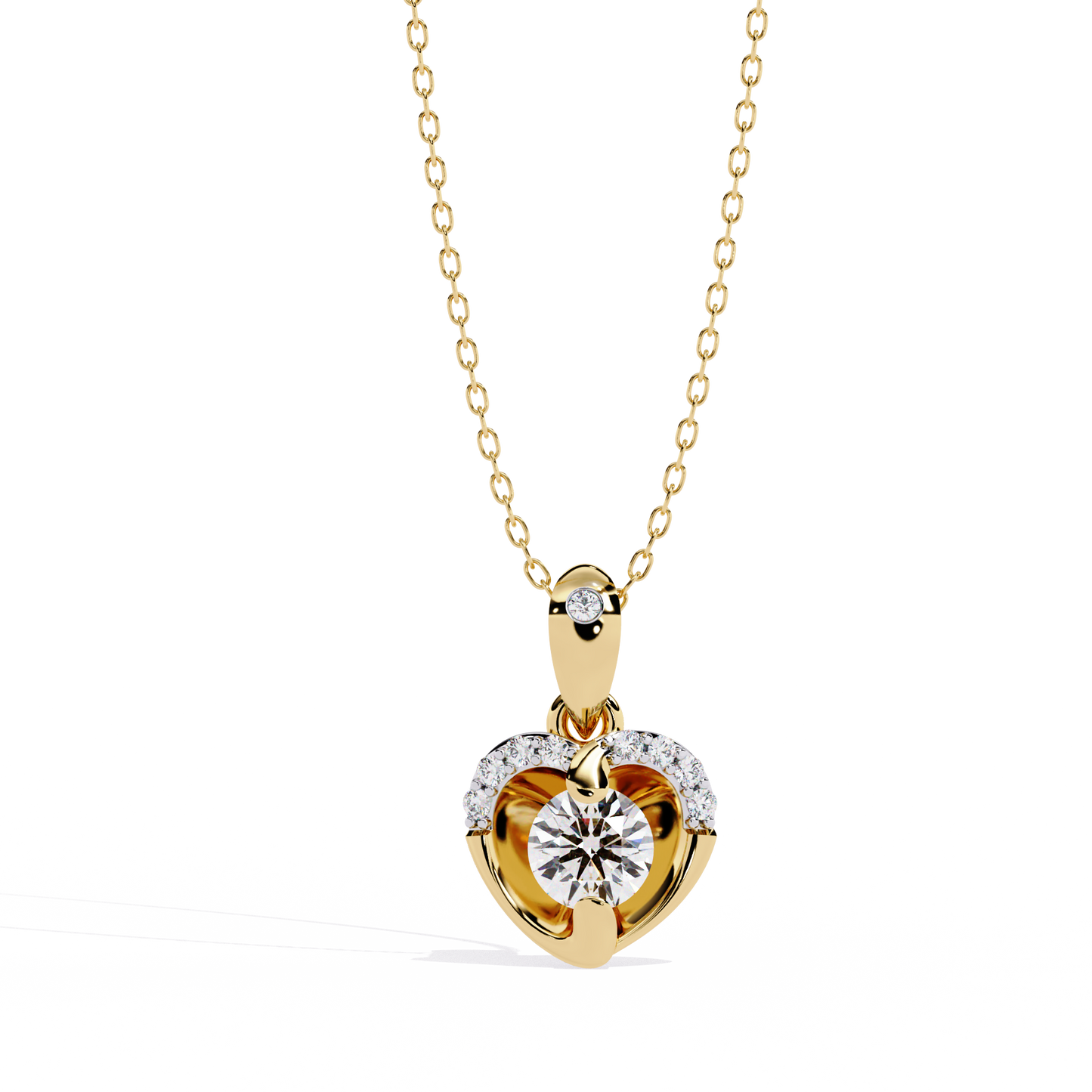 lab grown diamond | moissanite Jewellery Gasica Lab Grown Diamond OR Moissanite Pendant Yellow Gold 14K by Rabbito Jewels