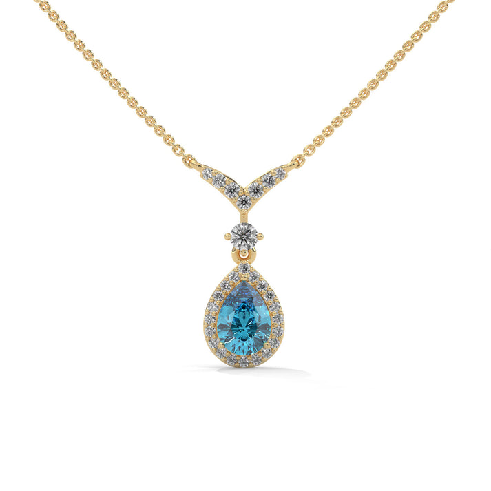 lab grown diamond | moissanite Jewellery Lagoon Loop Lab Grown Diamond OR Moissanite Pendant Yellow Gold 18K by Rabbito Jewels