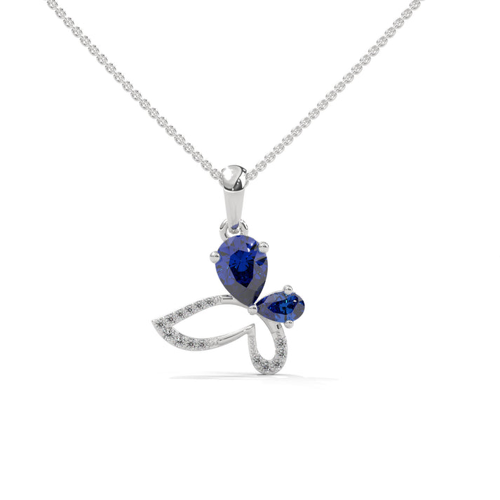 lab grown diamond | moissanite Jewellery Butterfly Lab Grown Diamond OR Moissanite Pendant Silver by Rabbito Jewels
