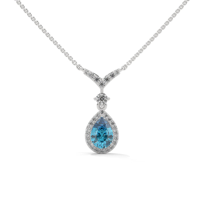 lab grown diamond | moissanite Jewellery Lagoon Loop Lab Grown Diamond OR Moissanite Pendant White Gold 18K by Rabbito Jewels
