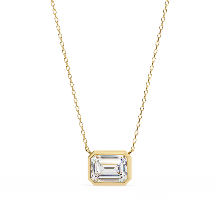 lab grown diamond | moissanite Jewellery Celia Lab Grown Diamond OR Moissanite Pendant Yellow Gold 14K by Rabbito Jewels