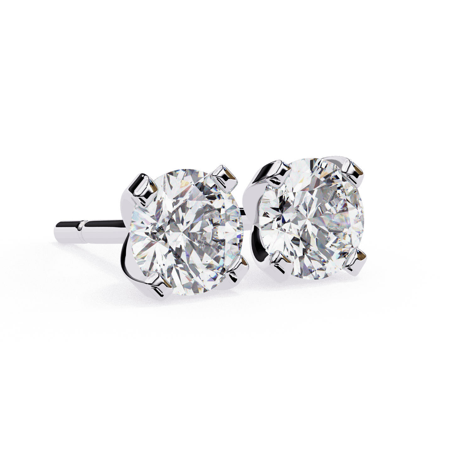 lab grown diamond | moissanite Jewellery Neon Ice 1.28ct Lab Grown OR Moissanite Stud Earrings by Rabbito Jewels