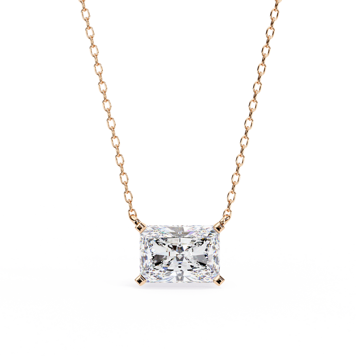 lab grown diamond | moissanite Jewellery Crushed Lab Grown Diamond OR Moissanite Pendant Rose Gold 14K by Rabbito Jewels