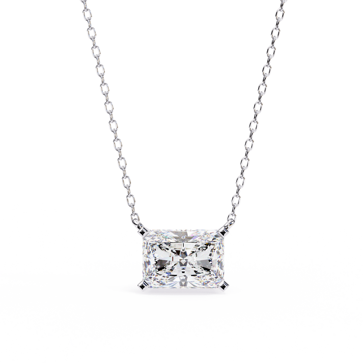 lab grown diamond | moissanite Jewellery Crushed Lab Grown Diamond OR Moissanite Pendant White Gold 14K by Rabbito Jewels