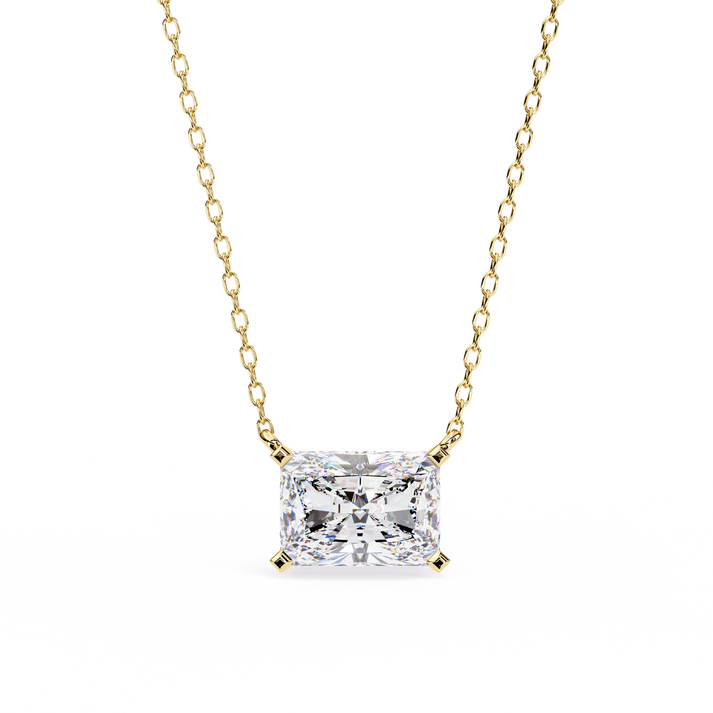 lab grown diamond | moissanite Jewellery Crushed Lab Grown Diamond OR Moissanite Pendant Yellow Gold 14K by Rabbito Jewels