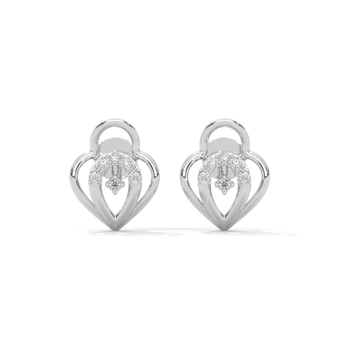 lab grown diamond | moissanite Jewellery Jill Stud Lab Grown Diamond OR Moissanite Earrings White Gold 14K by Rabbito Jewels