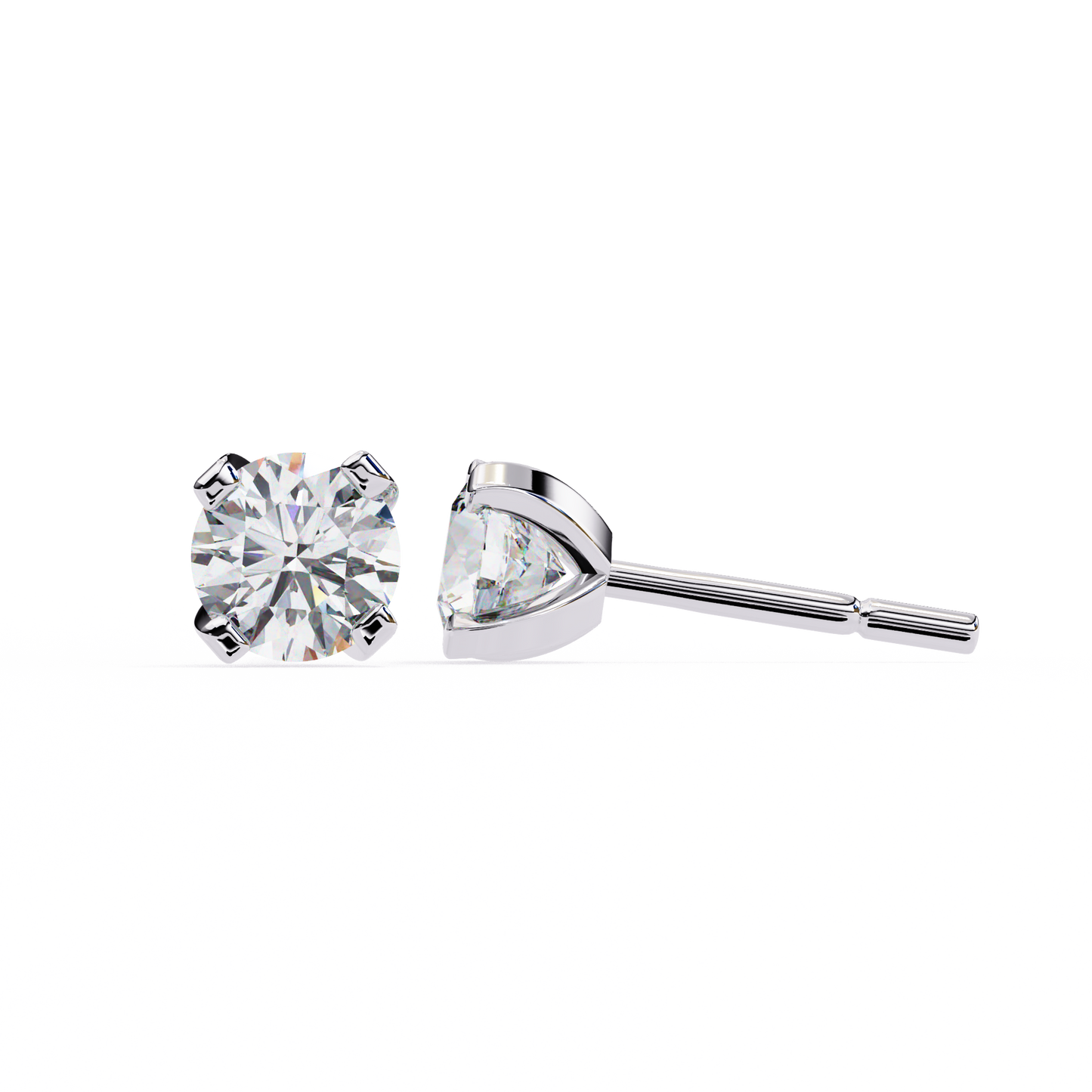 lab grown diamond | moissanite Jewellery Neon Ice 1.28ct Lab Grown OR Moissanite Stud Earrings by Rabbito Jewels