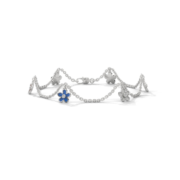 lab grown diamond | moissanite Jewellery Bohemian Bloom Lab Grown Diamond OR Moissanite Bracelet Silver by Rabbito Jewels