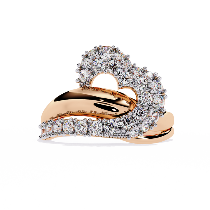 lab grown diamond | moissanite Jewellery Harmony Heart Lab Grown Diamond OR Moissanite Ring Rose Gold 18K by Rabbito Jewels